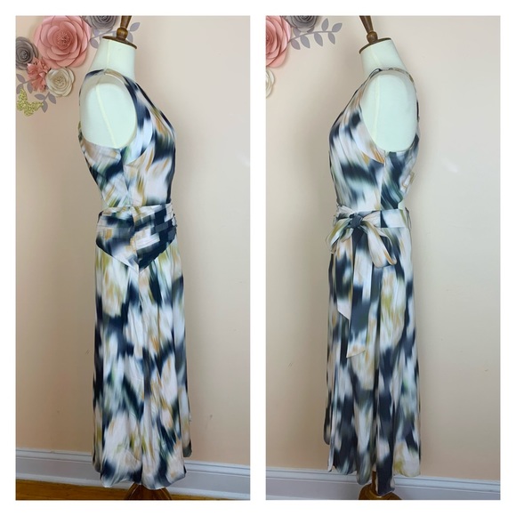 New! REISS Gisele Floral Front Slit Midi Dress - Picture 10 of 16